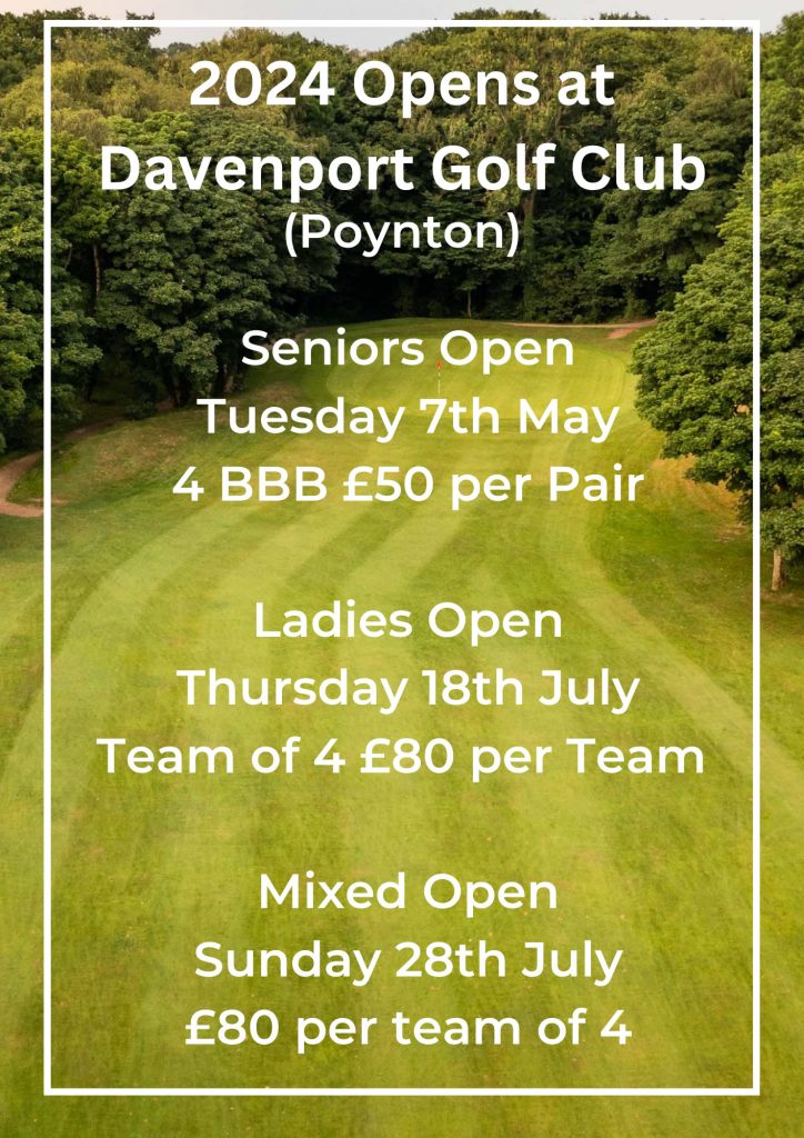 2024 Open Competitions • Davenport Golf Club, Poynton